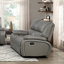 Canapé inclinable 2 places en cuir gris