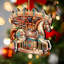 Ornement en bois carrousel