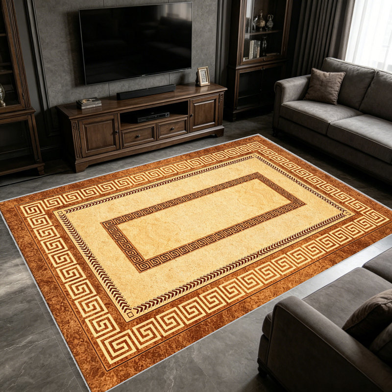 Warm Gold carpet-easy to clean, machine-washable, soft and comfortable; suitable for door mats, kitchens, living rooms, bedrooms, corridors, and laundry areas. Easy to clean, durable carpet for home decoration.
