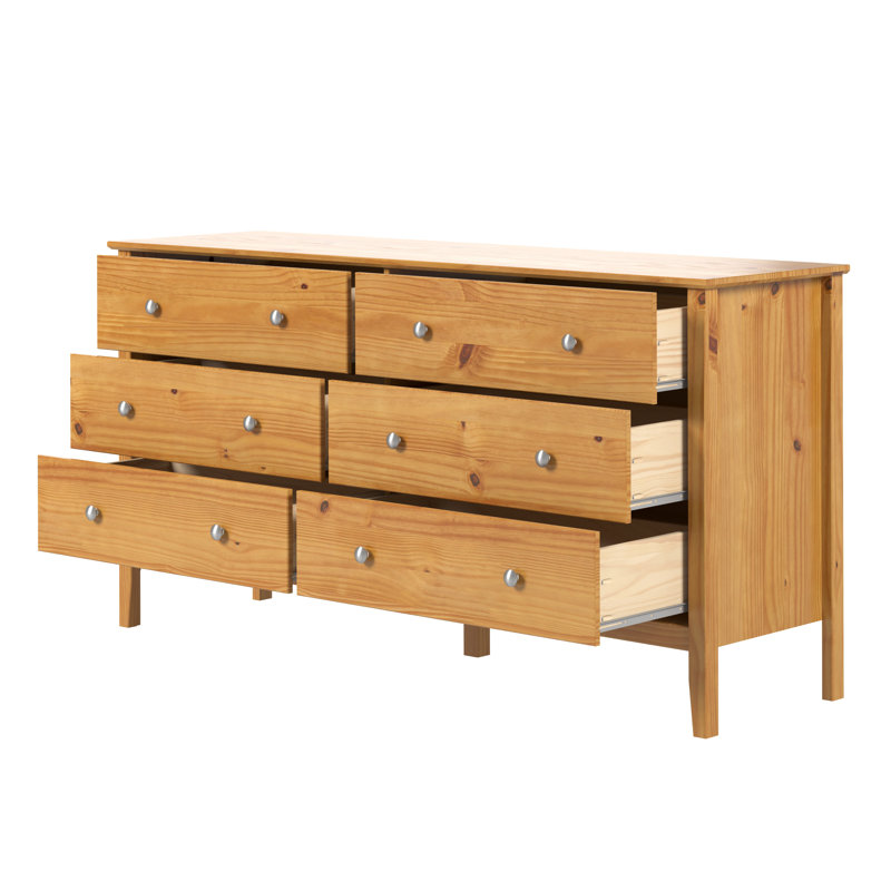 Commode 6 tiroirs Arzell, Miel