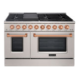 Akicon 48" 6.7 Cubic Feet Commercial Gas Range Convection Range