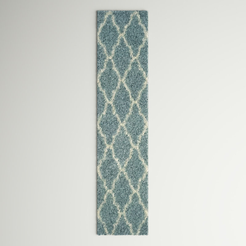 Wigley Sgd-Dallas Shag Performance Geometric Rug, Runner 2'3" x 12'