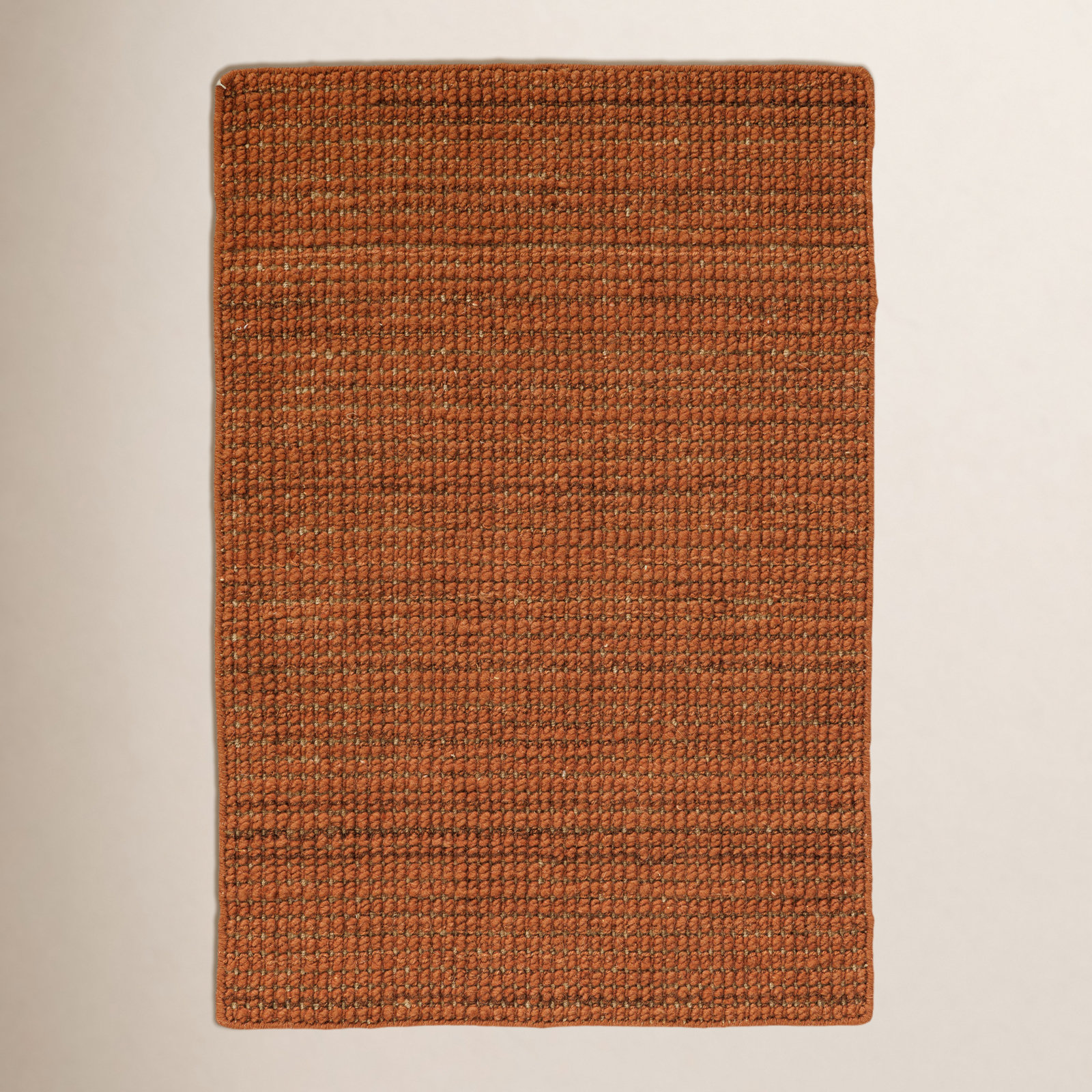 Hand-Loomed Wool Rug, Clay, Rectangle 2' x 3'