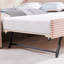 Lit de jour double en vichy double avec couchette simple sans sommier, avec port USB et adorable tissu en forme de vague-1983427196