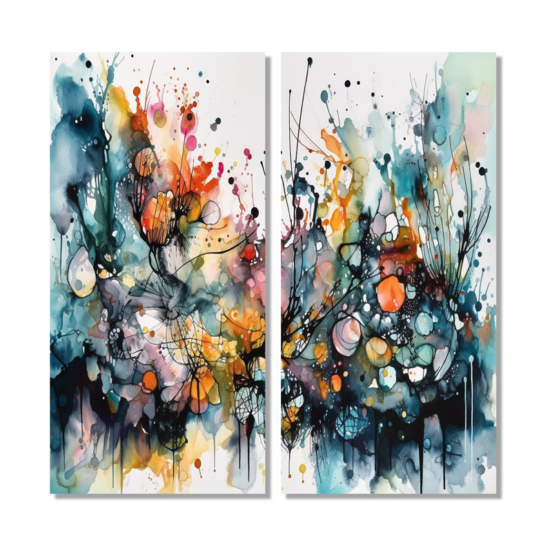 Captivating Boho Dance II - Art mural abstrait, 32" H x 32" W, Wrapped Canvas, Does Not Apply
