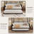 Space-saving Twin Beds Frame With Metal Trundle, Modern White Design