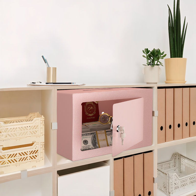 0,23 cu. Coffre-fort de rangement Ft - parfait pour les maisons, les bureaux, les hôtels et les valises, Blanc