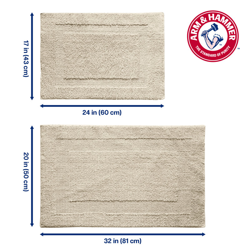 Arm & Hammer Pure Cotton Bath Rug Set,, Khaki