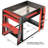Queen Over Queen Size Bunk Bed, Built-In Gaming Desk With USB Ports, LED Light Strip & CPU Holder, Modern Esports-Inspired, Teen Bedroom-1971919694-1971919690