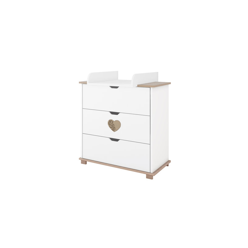 Enriquez Changing Table, White/Oak
