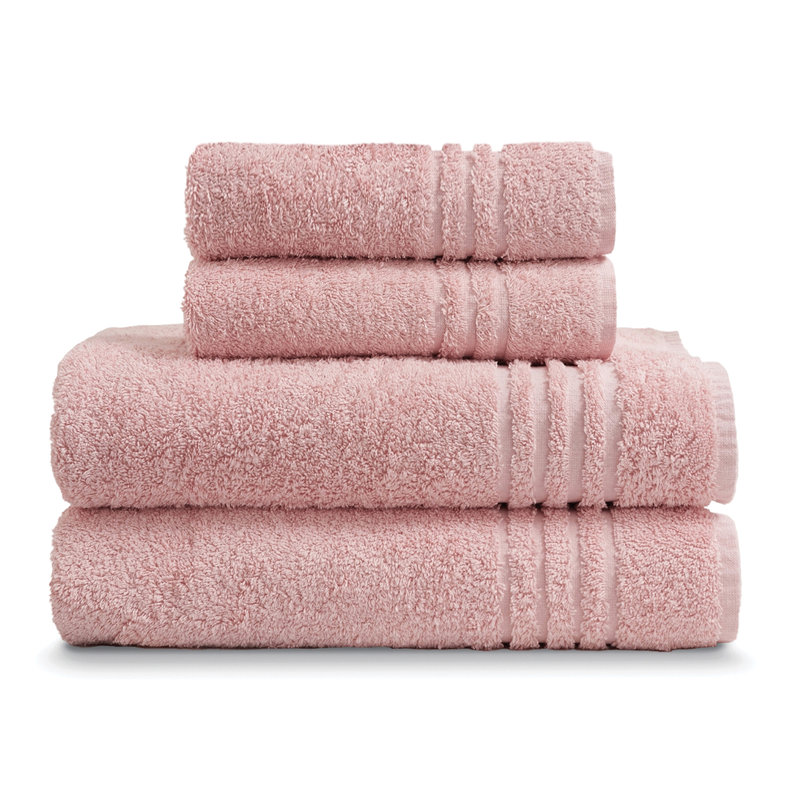 Cotton Hand-Body Towel Set (Set of 4), Rose