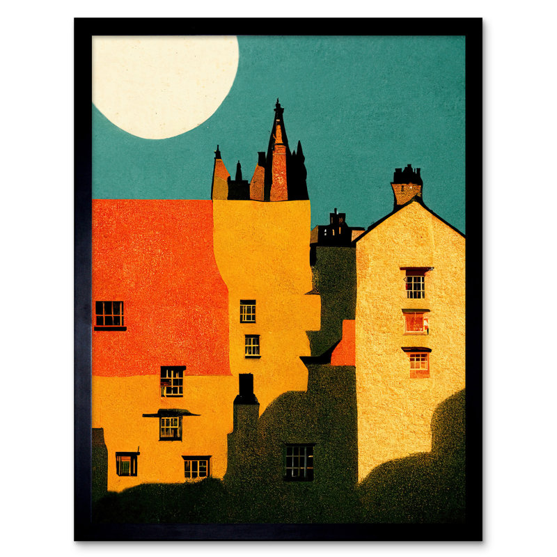 Dean Village Edinburgh Vibrant - Single Picture Frame Print