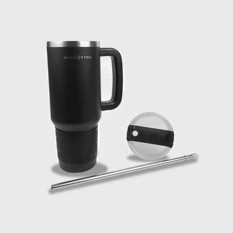 Tasse à café sous vide 40 oz avec poignée, Noir