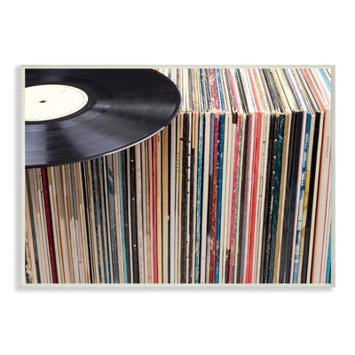 'Vintage Records Display' Graphic Art Print