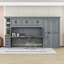 Lit escamotable simple 6 tiroirs avec garde-robe, tablettes, armoire et bureau-1948100497