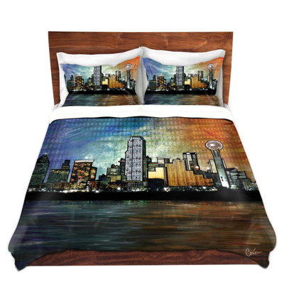 Dallas Skyline Modern & Contemporary Duvet Cover