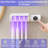 Wall Mounted Toothbrush Holder, Electric Smart Toothbrush Holders With Cleaning & Drying, 4 Toothbrush Slots Cleaner Case With Dust Cover.(White)