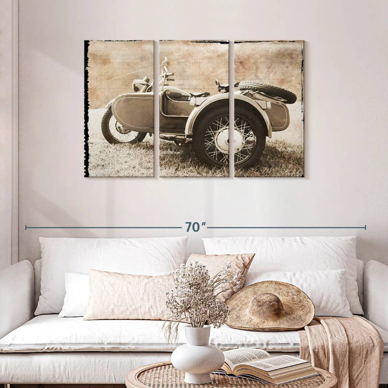 Mehar Ural Motorcycle, 28" H x 45" W