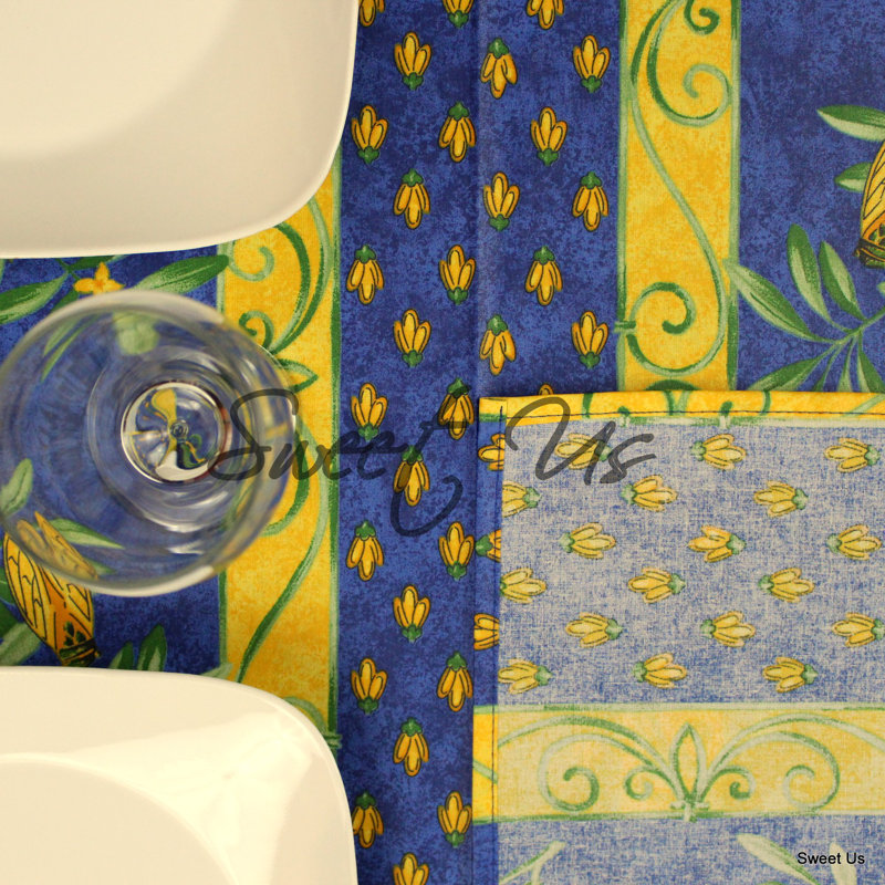 Nappe essuyable rectangulaire 60 x 78 po, L 60 po x l 60 po, Floral 2