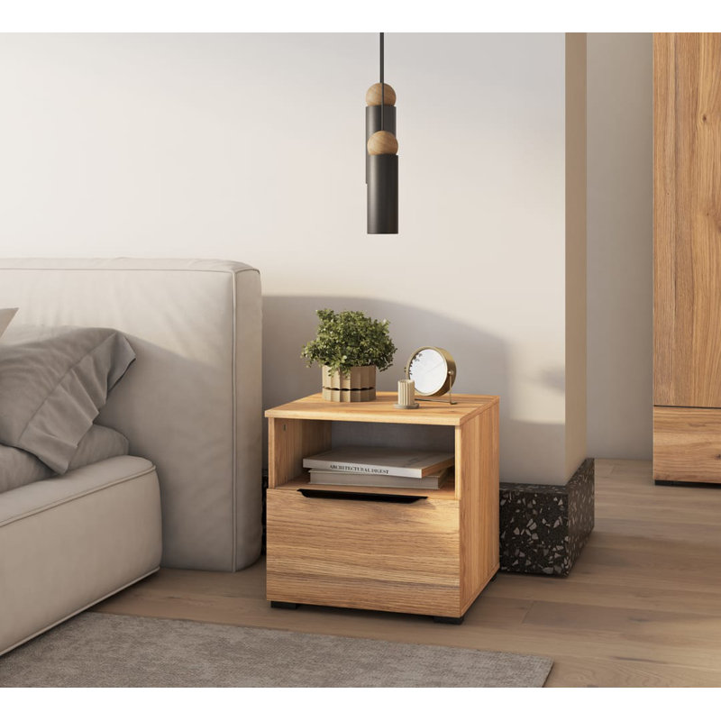 Pinjarra 45cm W Manufactured Wood Bedside Table