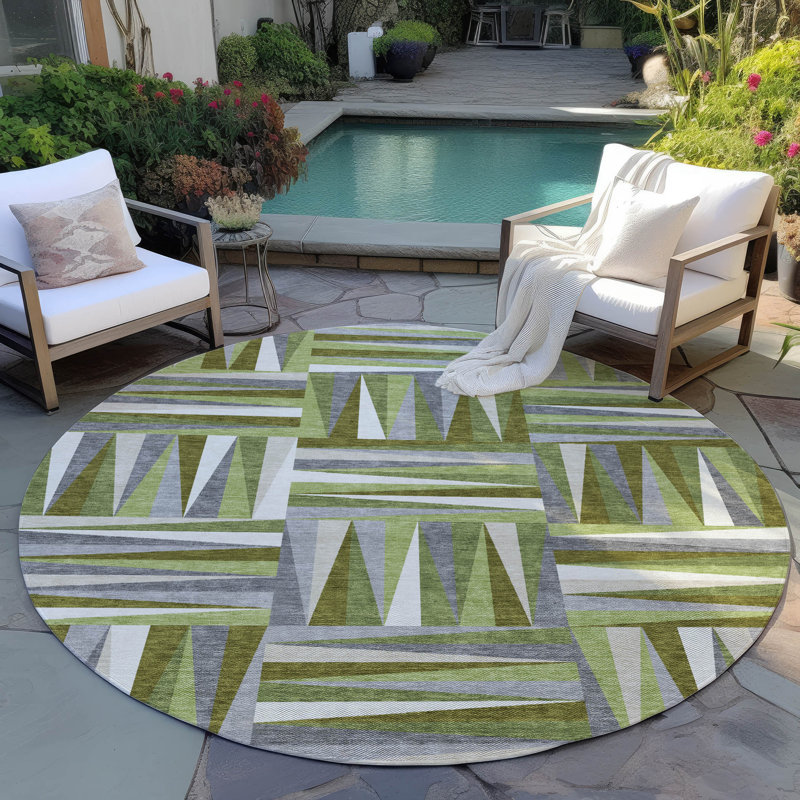 Tapis vert intérieur / extérieur Azura , 8 pi x 8 pi