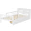 Lit simple blanc avec rangement et caractéristiques pour la tête de lit - Deux sous-tiroirs inclus-1230902539
