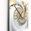 Whirling While Glam Fractals In Gold And White IV - Fractals Wall Clock-99635403