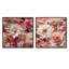 Bourgogne - Ensemble de 2 décorations murales florales-102573981-102573982