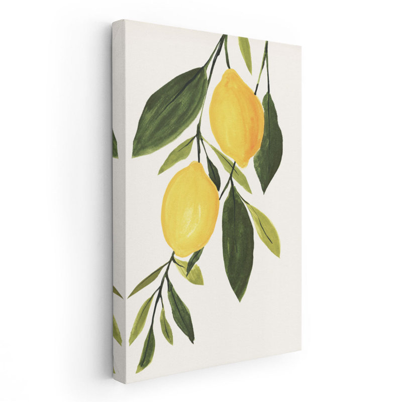 «Lemon Branch I», reproduction d'art sur toile, H 18 po x l 12 po