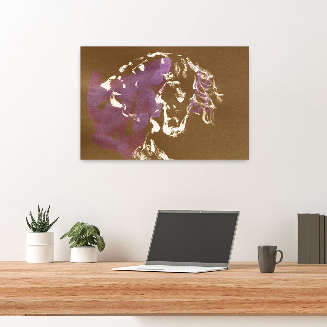 Purple Abstraction Abstract Contemporary Modern Wall Art Print