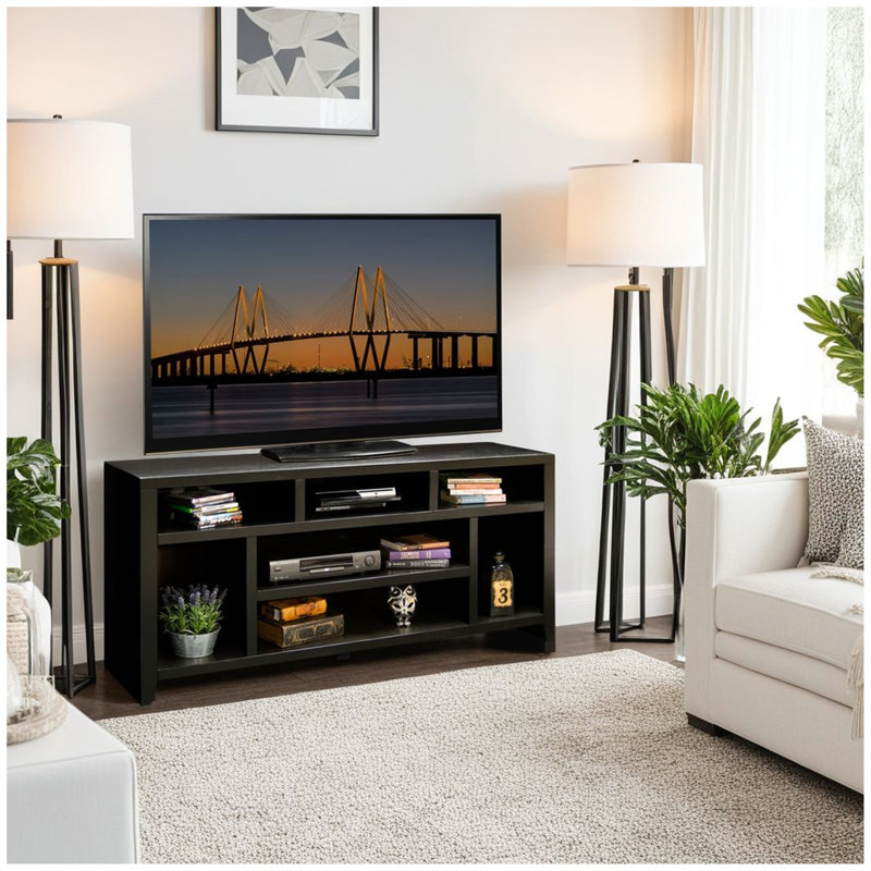 Meuble télé 66 po pour téléviseur de 80 po ou moins, aucun assemblage requis, finition moka