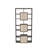 Modern Bookshelf with Walnut & Travertine Finish, 33.5 x 69.3 x 7.9 inches | 100% Melamine Coated Particle Board, Thickness: 0.7 inches | Elegant Marble Design, Perfect for Home Office & Living Room Organization-469414966