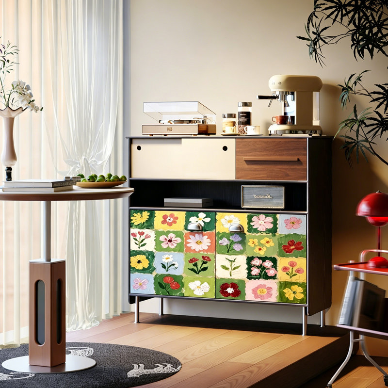 Modern Retro Simple Style Accent Cabinet
