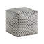 Repose-pieds carré rembourré en tissu jacquard