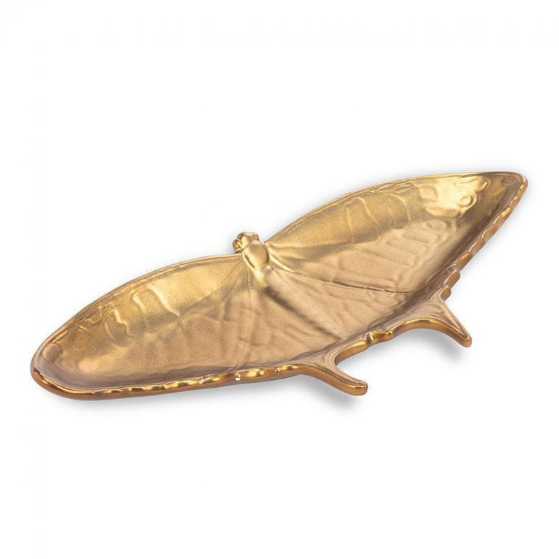 Large plat de service papillon