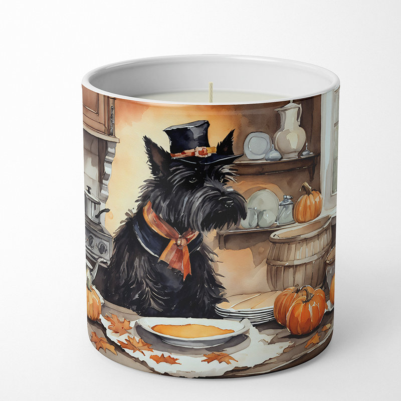 Bougie parfumée Pumpkin Pie avec support en céramique