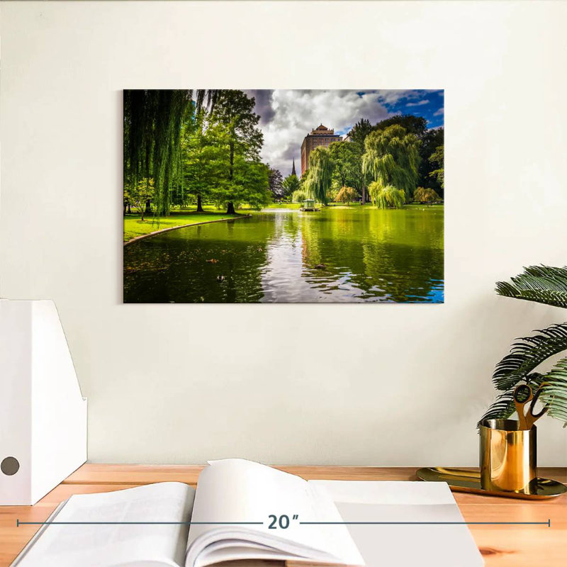Harnek Weeping Willows By Pond, H 8 po x l 12 po