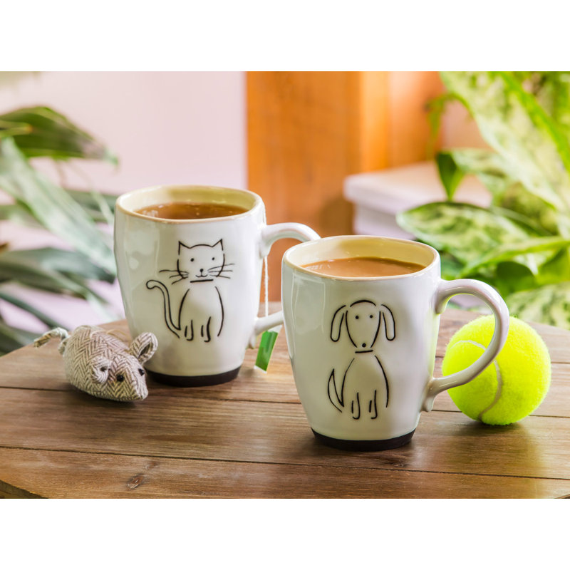 Ensemble de grande tasse à café 2 pièces pour animaux