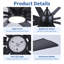 Très grand ventilateur de plafond noir 84 pouces avec télécommande 8 pales