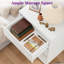Table de chevet en bois l 23,6 po avec 3 tiroirs, ensemble de 2-982782983