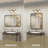 Molly Modern Classic Traditional Tempered Glass Aluminum Metal Wall Mounted Rectangular Rounded Vanity Mirror-111625042