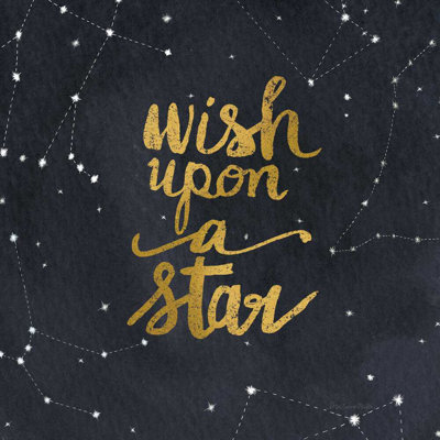 Mots étoilés dorés - Wish On A Star