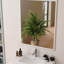 Armoire de salle de bain 31,5 pouces de style moderne, double tiroir avec ligne décorative, meuble-lavabo mural avec lavabo et miroir, système de fermeture en douceur, bois massif, pour la salle de bain