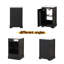 Meuble-lavabo en bois l 20 po avec lavabo en céramique, armoire de rangement et porte (noir)-1959588064