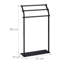 Three Rails Iron Freestanding Blanket Stand Black