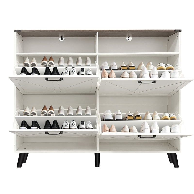 Armoire de rangement pour chaussures Garvee, Brun