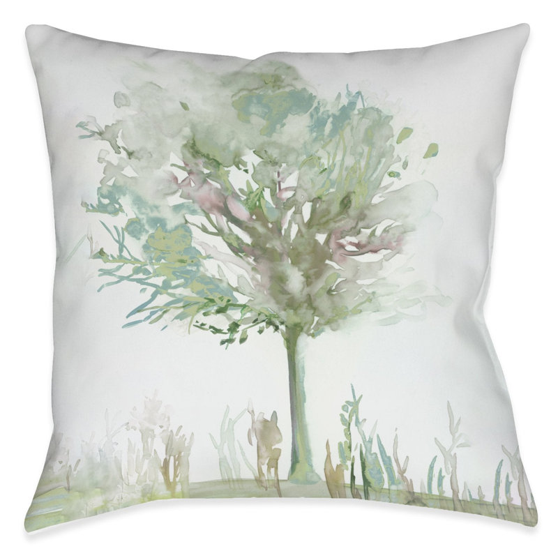 Coussin décoratif d'extérieur Watercolor Branches