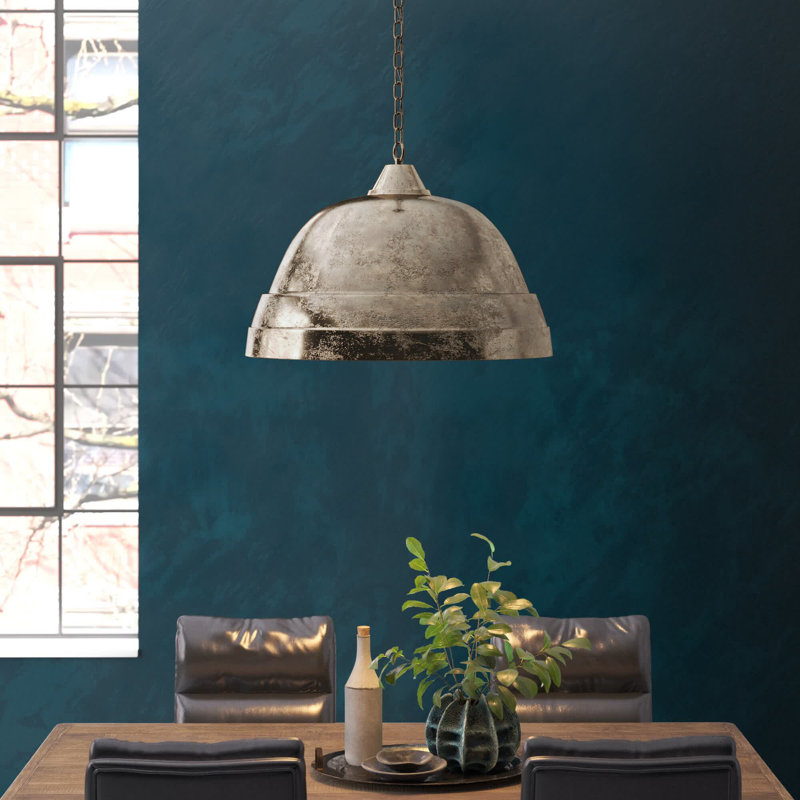 Luminaire suspendu en forme de dôme à 1 lumière Sedona, Nickel oxydé