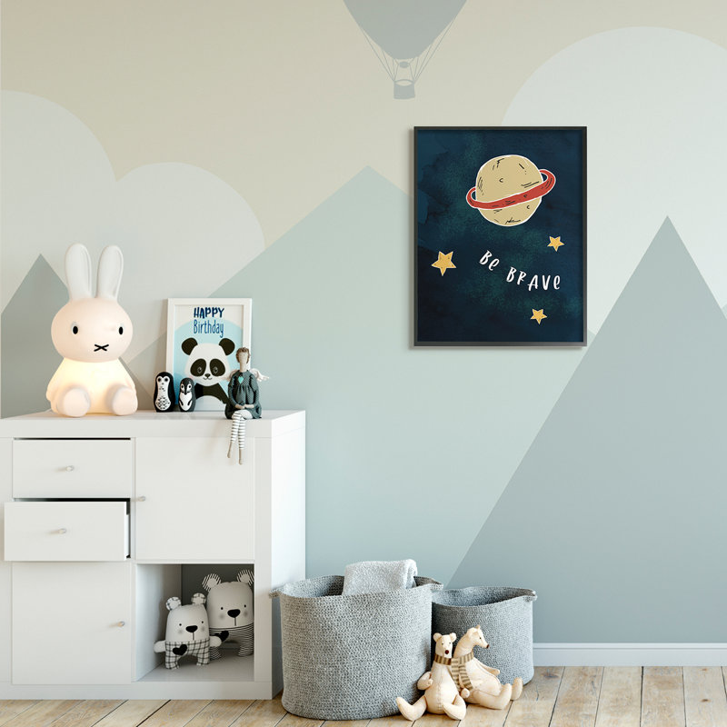 «Be Brave», Giclée encadrée noir minuit, H 30 po x l 24 po