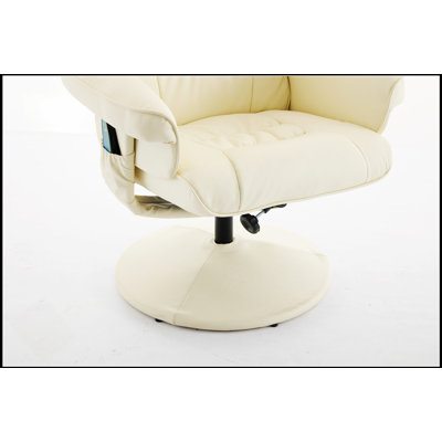 Recliner Chair With Ottoman - 360° Swivel, 5-Point Vibration, Heated Seat, 140° Adjustable PU Leather Recliner For Ultimate Relaxation